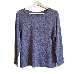 Nally & Millie Women's Heather Brown Long Sleeve Shirt Scoop Neck Small